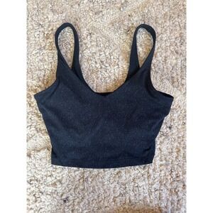C9 Champion Women Black Grey Speckled Longline Sports Bra Yoga Tank Top Small